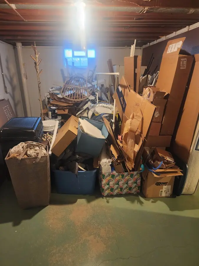 Roll-off dumpster container at job site for Concrete Dumpster Rental in West Providence